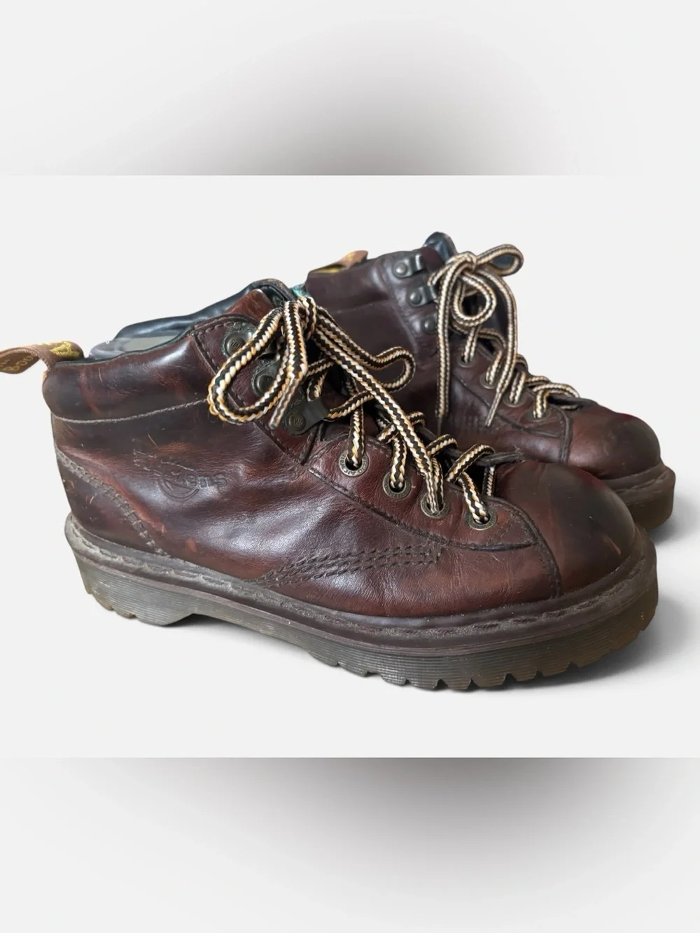 Vtg 90’s Doc Martens 8287 Brown Leather Hiker Monkey Boot Lug Sole Mens Size 7